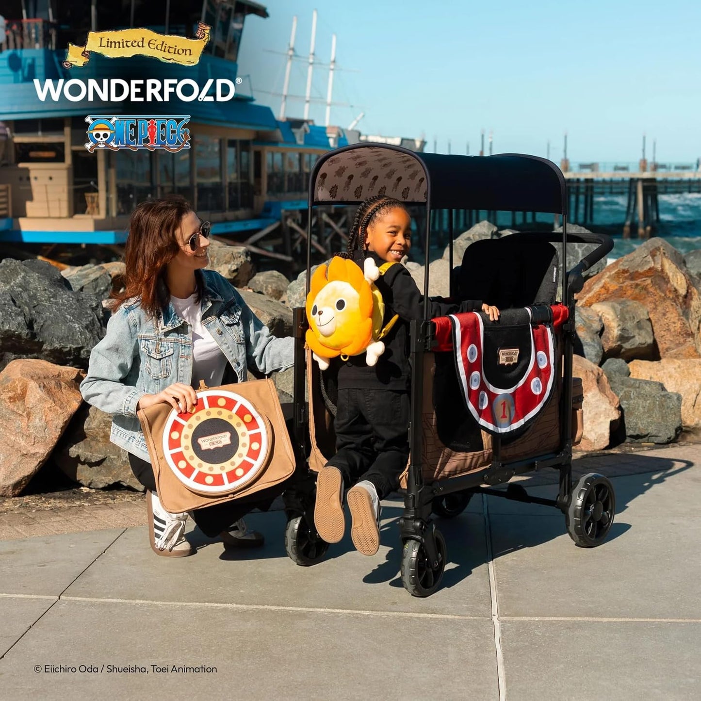 WONDERFOLD Limited Edition ONE PIECE Thousand Sunny Backpack for Collapsible Wagon Stroller