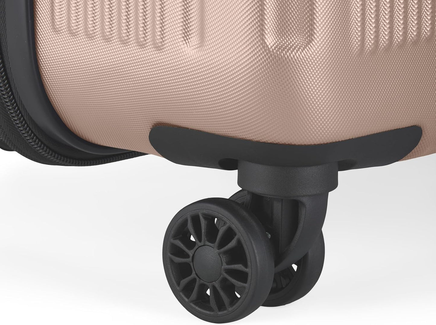 Bugatti Singapore 2-Piece ABS Hardside Luggage Set, Double Spinner Wheels, Expandable (Pink)