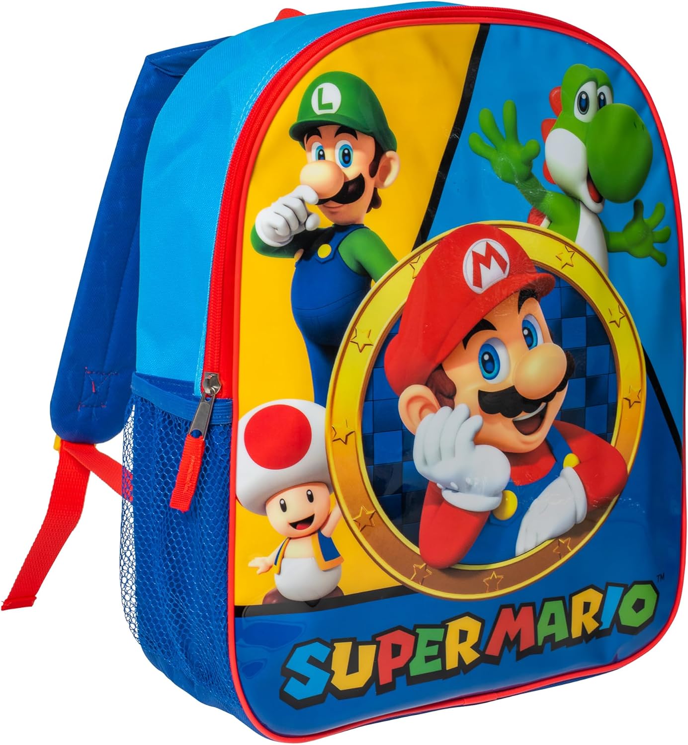 AI ACCESSORY INNOVATIONS Super Mario Brothers Kids Backpack, Mario, Luigi, Bowswer, Yoshi 15" Girls