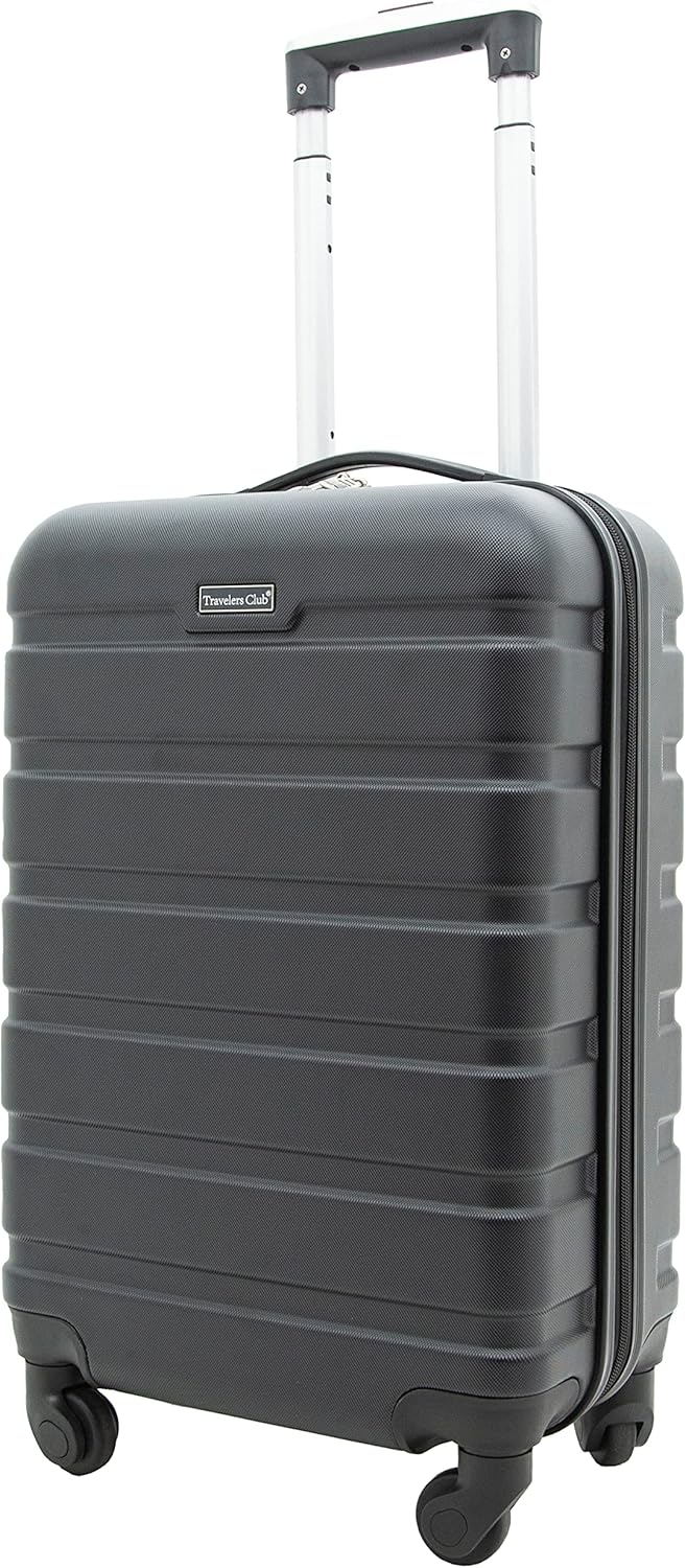 Travelers Club Harper Luggage, Black, 20-Inch Carry-On