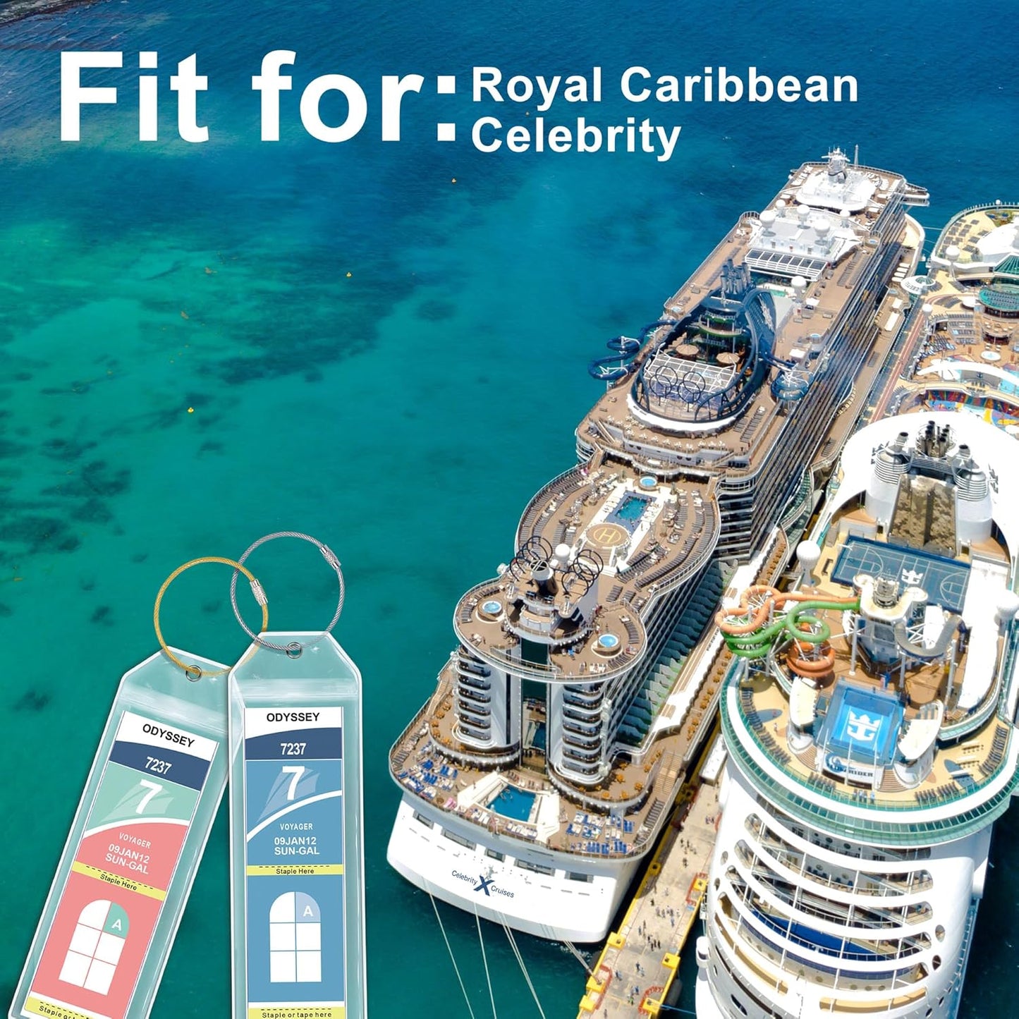 Cruise Ship Essentials for Royal Caribbean & Celebrity Cruise Luggage Tag Holders 2025 for Cruise Lovers Cruise Accessories