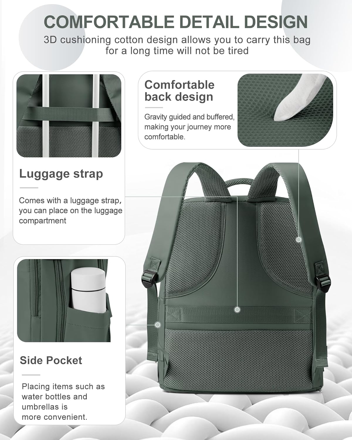 coowoz Large Travel Backpack Carry On for Women Man Waterproof Gym Backpacks Mochila de Viaje
