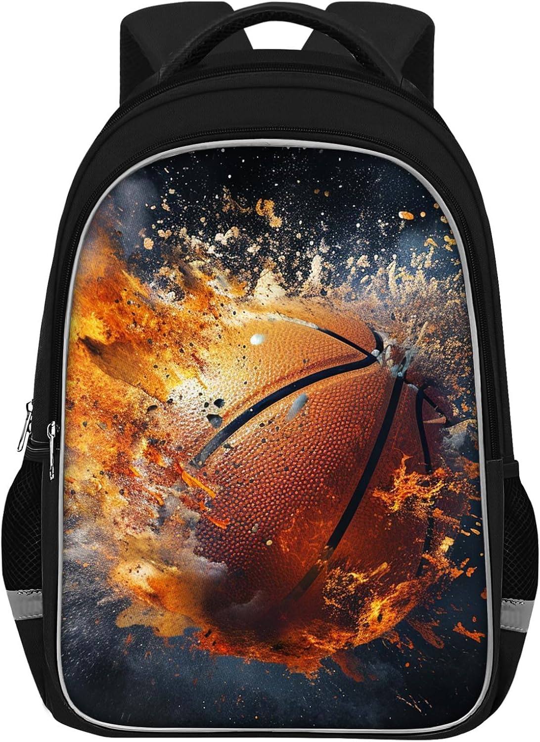 School Backpack for Boys - Basketball Boys Backpack for Kids Children Elementary Middle School - 17 Inch Sport Bookbag Travel Back Pack for Ages 6-14