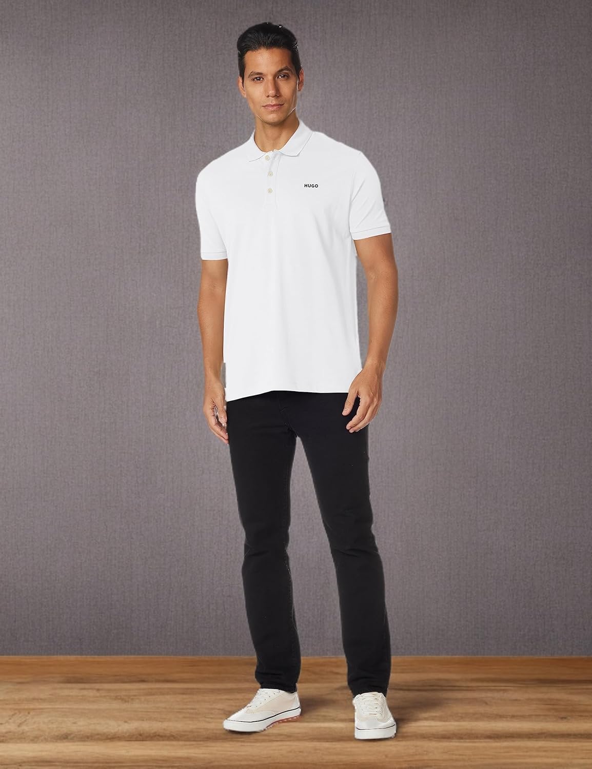 HUGO Mens Regular Fit Logo Short Sleeve Polo Shirt