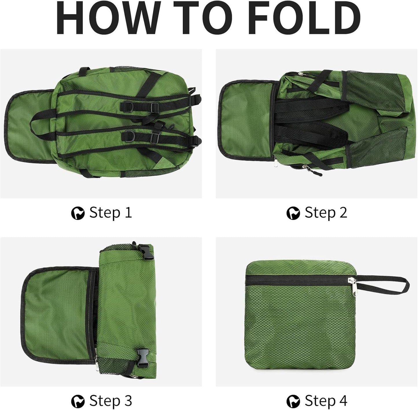 Small Hiking Backpack 15L Travel Lightweight Hiking Packable Daypack Water-Resistant Foldable