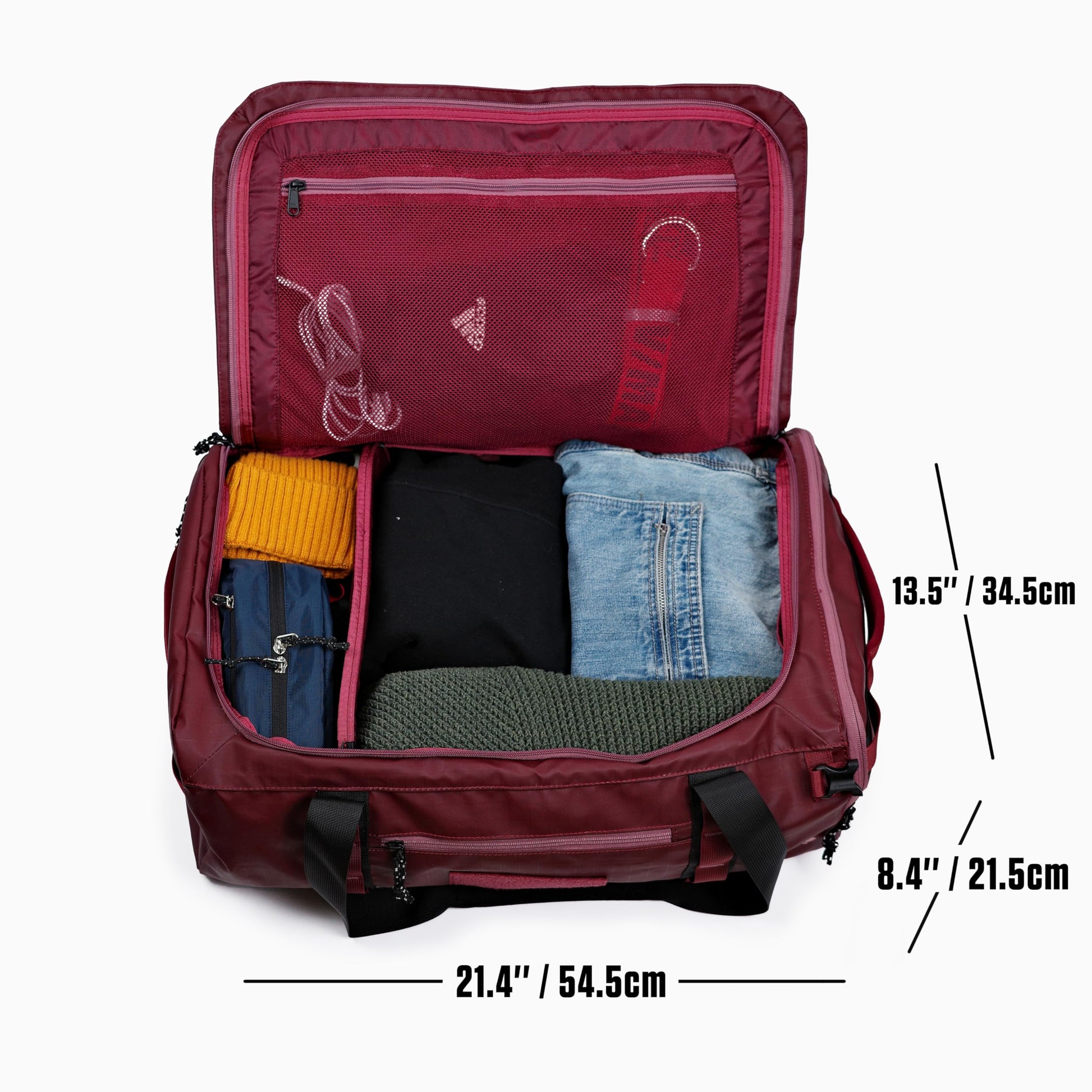 KalgoTeal Utility Duffle Bag 40L, Convertible Backpack for Travel, Gym & Commute, Water Repellent