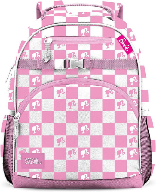 Simple Modern Medium Mattel Barbie Toddler Backpack for School Girls and Boys | Kindergarten Elementary Kids Backpack | Fletcher Collection | Kids - 15" tall | Barbie Checkmate