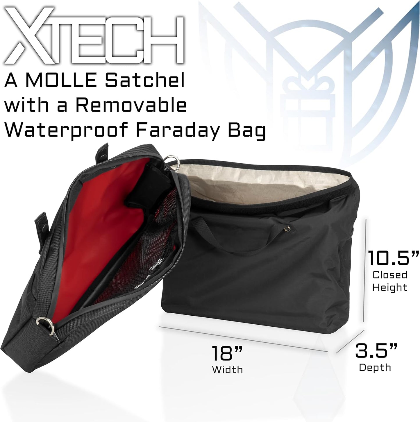 Xtreme Sight Line ~ Xecutive Transport Faraday Duffel Bag with Removable XTECH Pouch for Computer