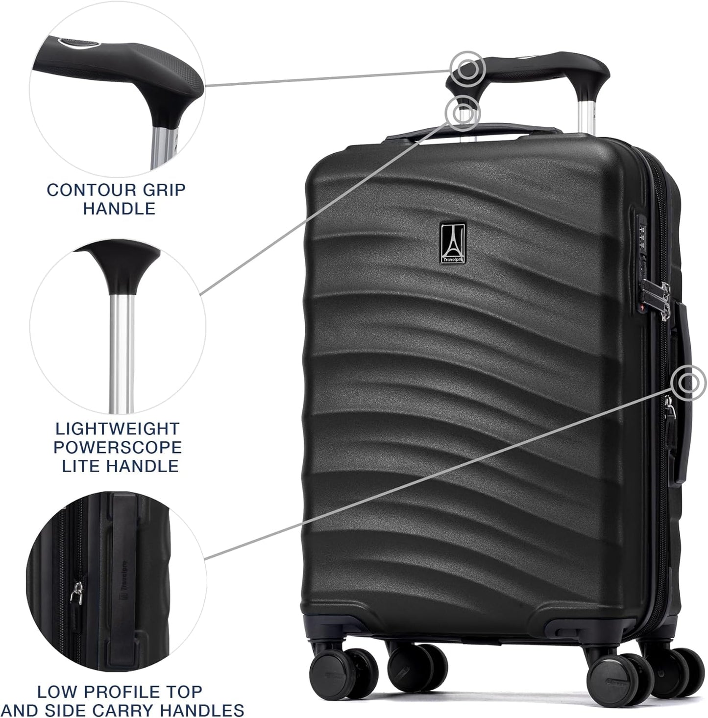 Travelpro Maxlite Air V2 Hardside Expandable Carry on Luggage, 8 Spinner Wheels, Lightweight Hard