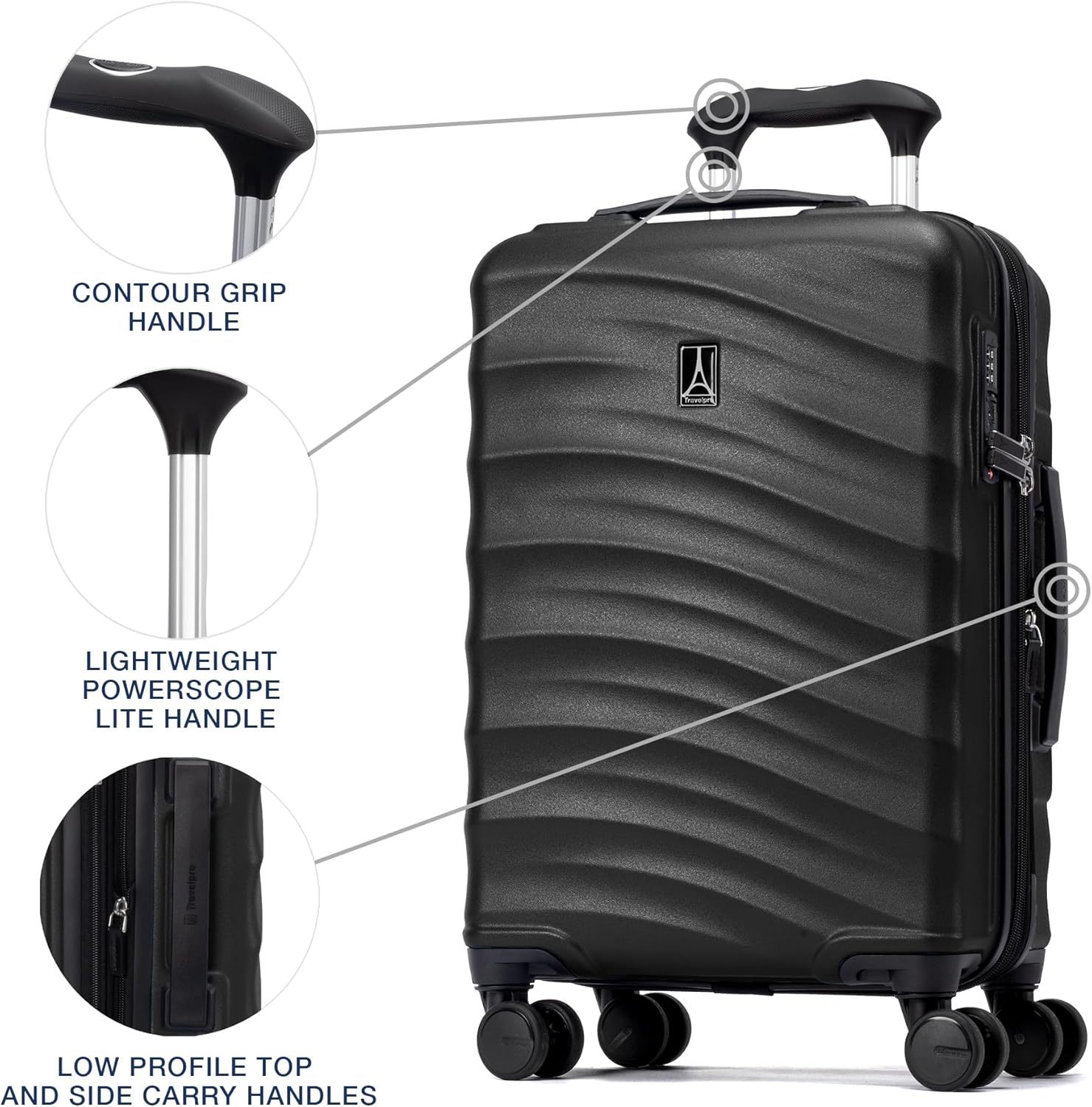 Travelpro Maxlite Air V2 Hardside Expandable Carry on Luggage, 8 Spinner Wheels, Lightweight Hard