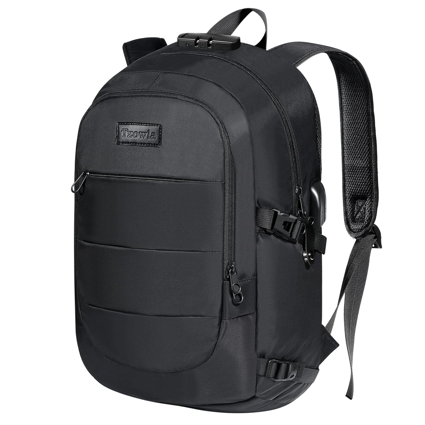 Tzowla 35 Liter Anti Theft Backpack with Giant Tumbler Holder Pocket and Lock,15.6 Inch Laptop