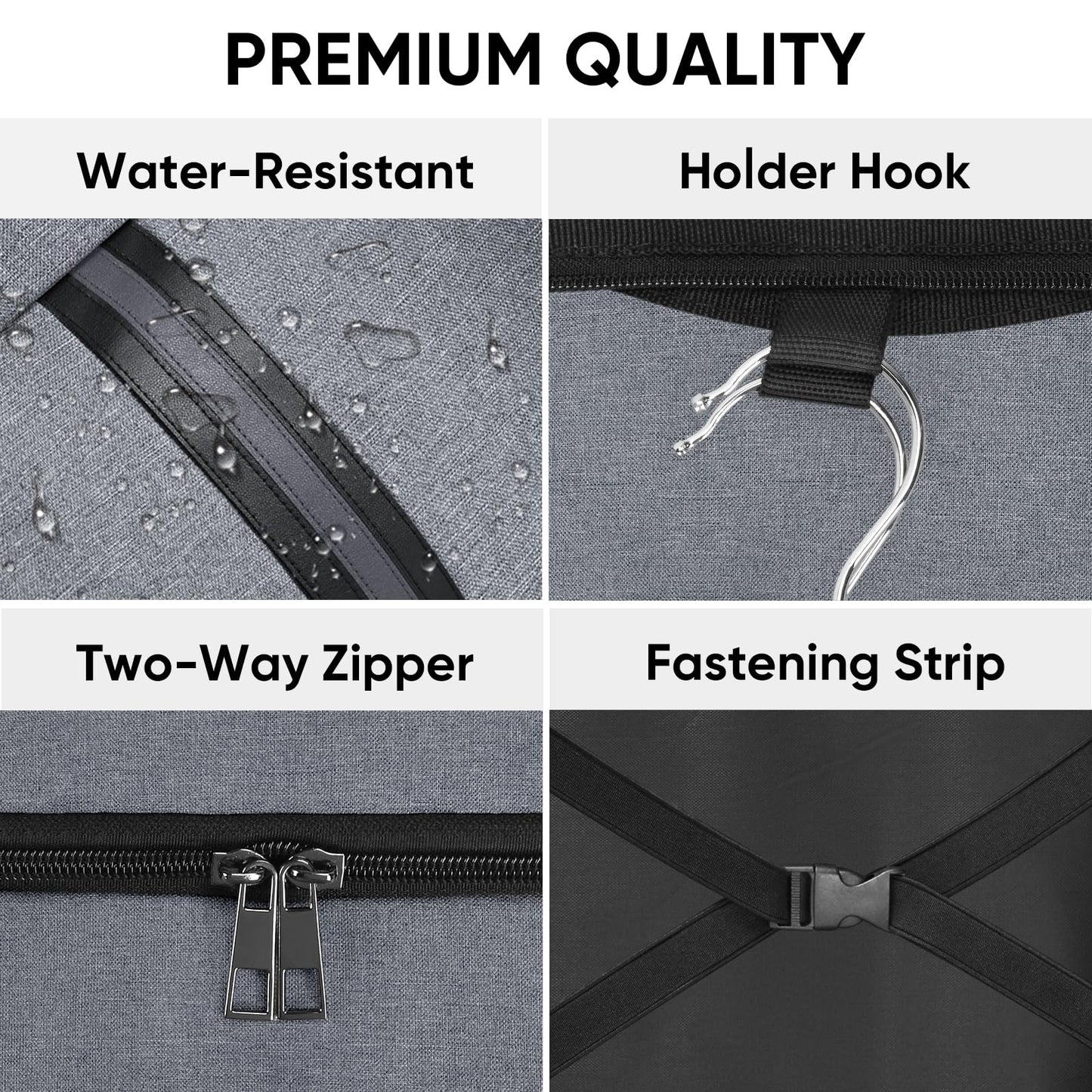 BALEINE Travel Garment Bag, Travel Suit Bag for Men, Water Resistant Carry on Garment Bag for