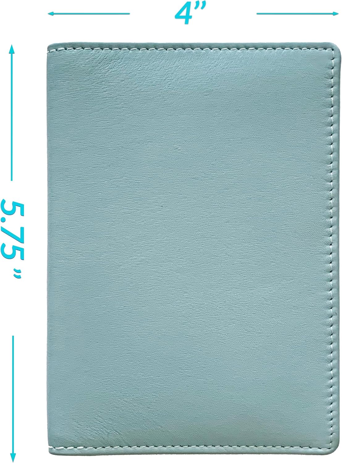 Personalized Monogrammed Chambray Leather RFID Passport Wallet and Luggage Tag