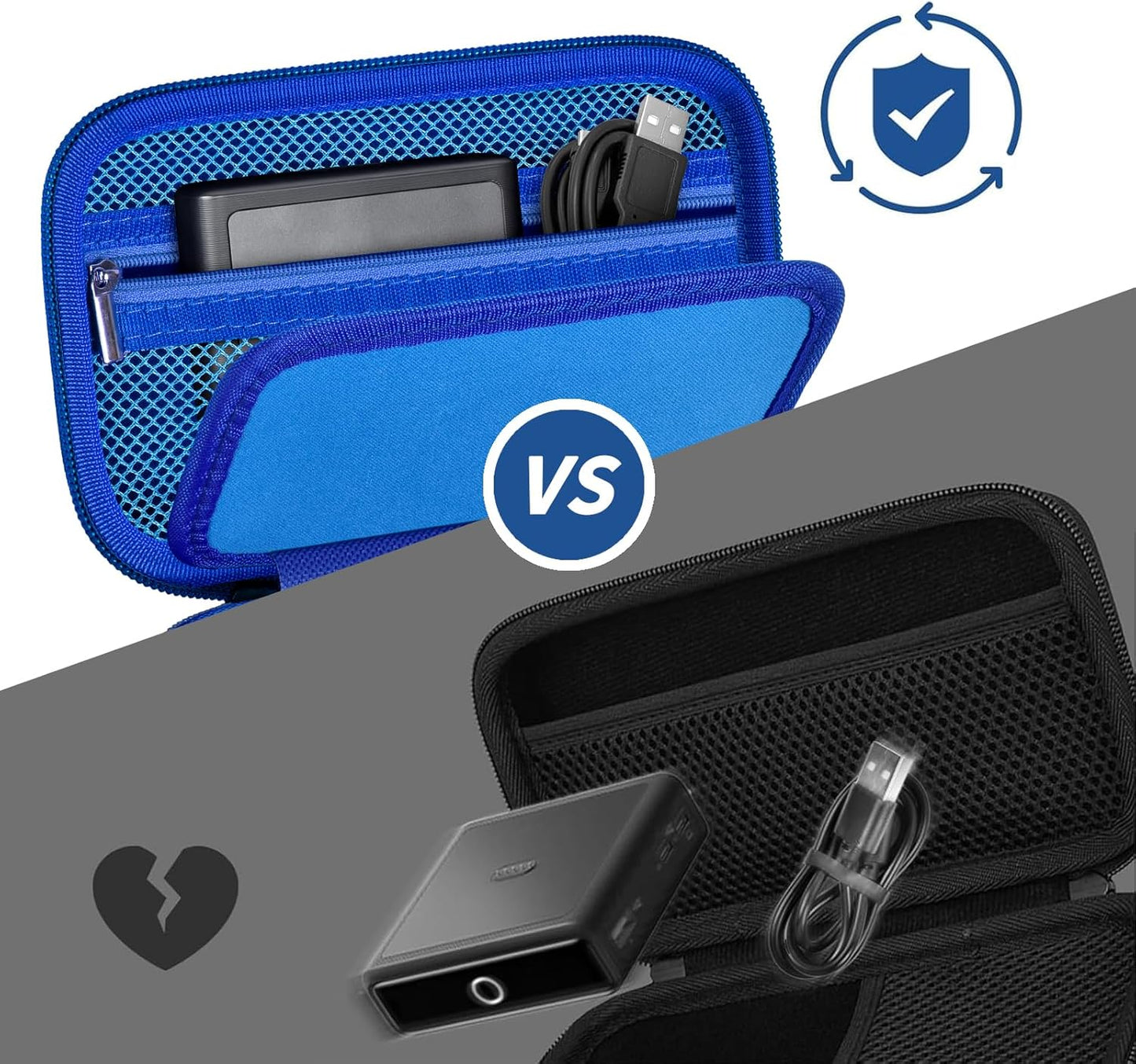 Case Compatible with Anker Prime Power Bank, 27,650mAh 3-Port 250W& for Prime USB C Charging Station, Storage Travel Holder for Anker Prime Charging Base, Portable Chargers, Cable-Blue (Box Only)