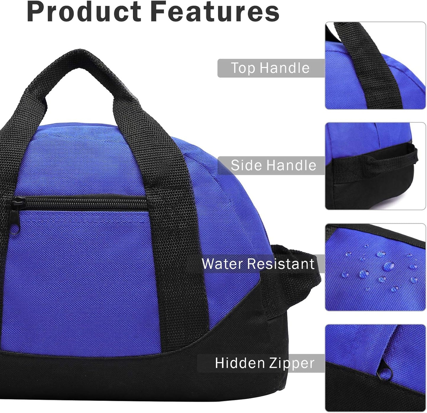 BuyAgain Duffle Bag, 12" Small Mini Travel Carry On Sport Duffel Gym Bag with Top Handle
