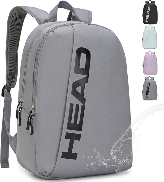 HEAD Waterproof Sports Gym Backpack for Women & Men, Large Casual Daypack Travel Backpacks for College/Weekender Overnight/Work/Fitness, 15.6 inch Laptop Backpack Lightweight Computer Bag Notebook Bag
