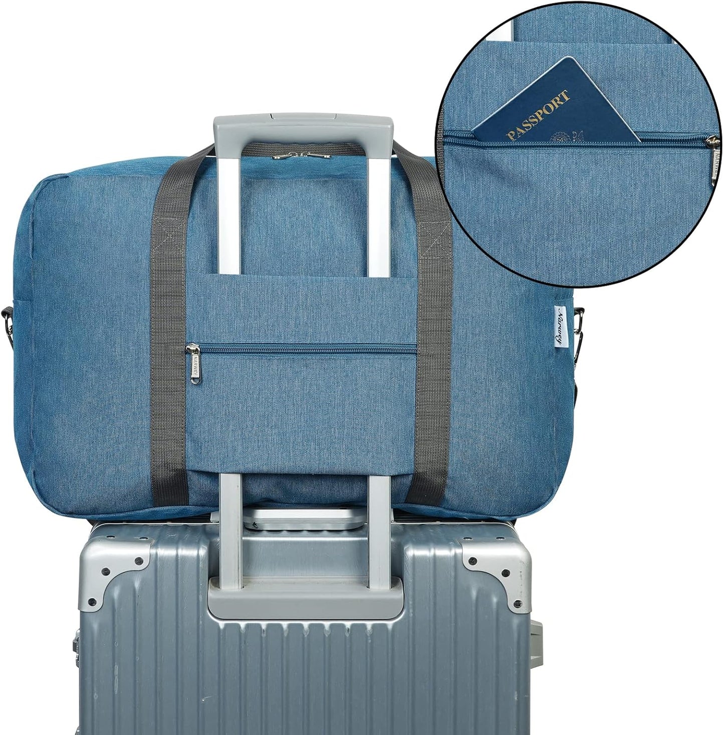 For United Airlines Foldable Carry on Bag 22x14x9 Travel Duffel Bag Packable luggage Duffle for