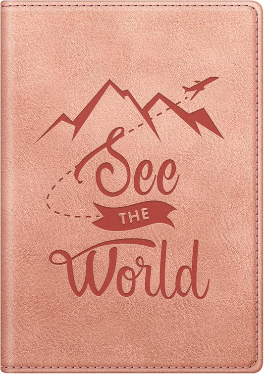 FINTIE Passport Holder, Slim Travel Wallet RFID Blocking Card Case Cover Passport Cover Protector Essentials with Credit Card Slots for Women/Men