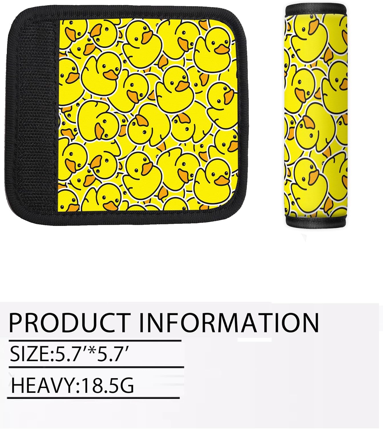 2 Pack Luggage Handle Wrap Travel Tags - Set of Luggage Tags for Suitcases, Identifiers, Marker, and Handle Covers - Cruise Accessories and Travel Gifts（Cartoon Duck