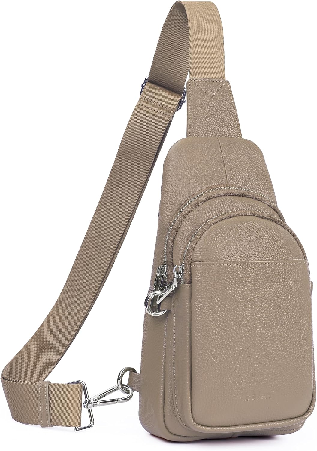 befen Genuine Leather Small Sling Bag for Women Anti-Theft Crossbody Chest Bags Fanny Packs for