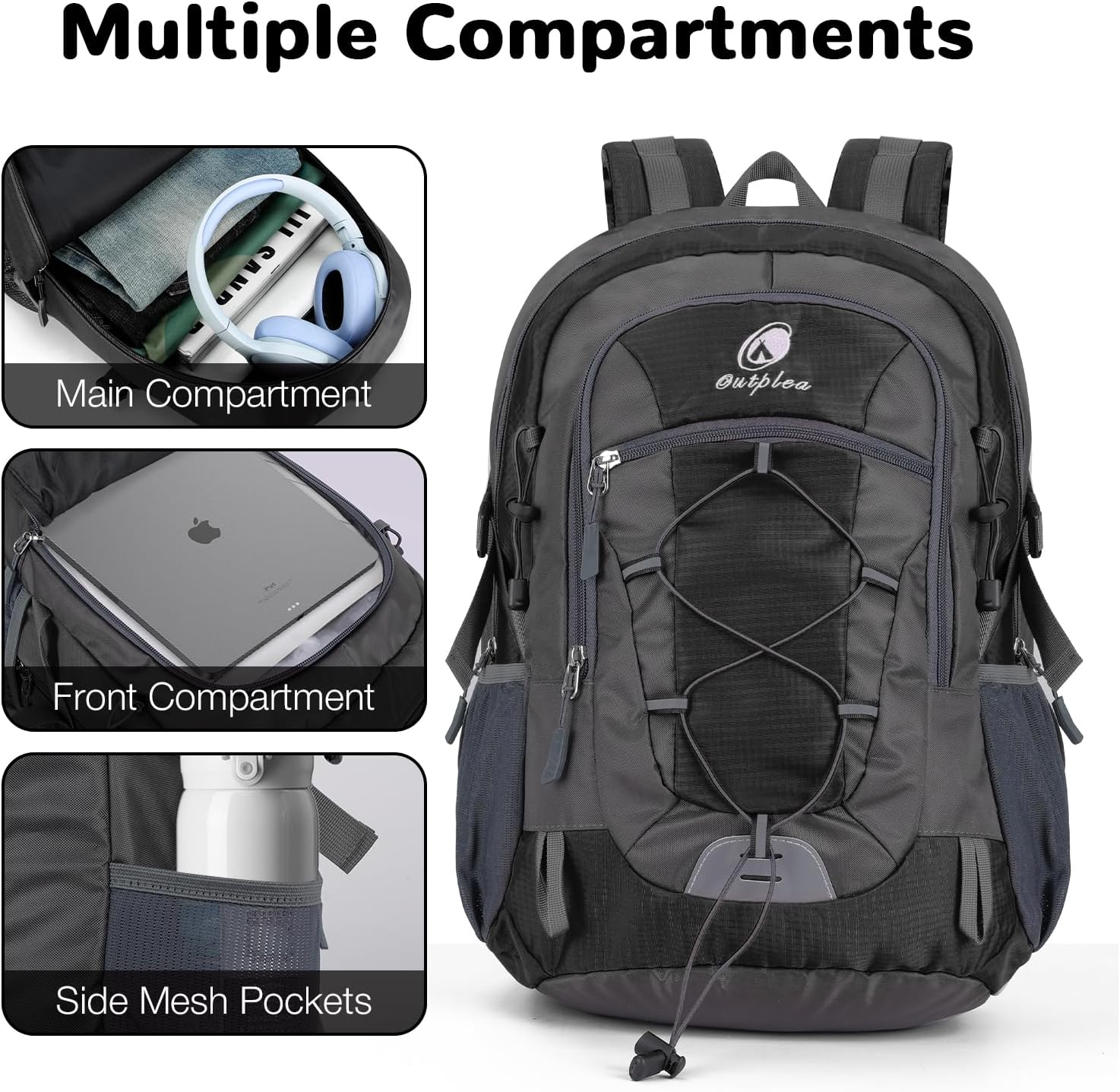 25L Small Hiking Backpack Daypack for Men, Waterproof Outdoor Backpack with Chest Strap for