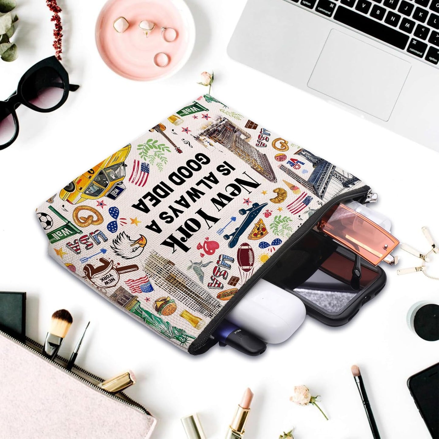 New York Travel Souvenirs, NYC Themed Gifts for Women, I Love NYC Trip Favors