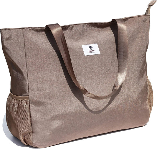 LARGE BEACH BAG Water Resistant Lightweight 20 inch Women Oversize Tote Bag for Gym Beach Travel Pool Yoga Nurse