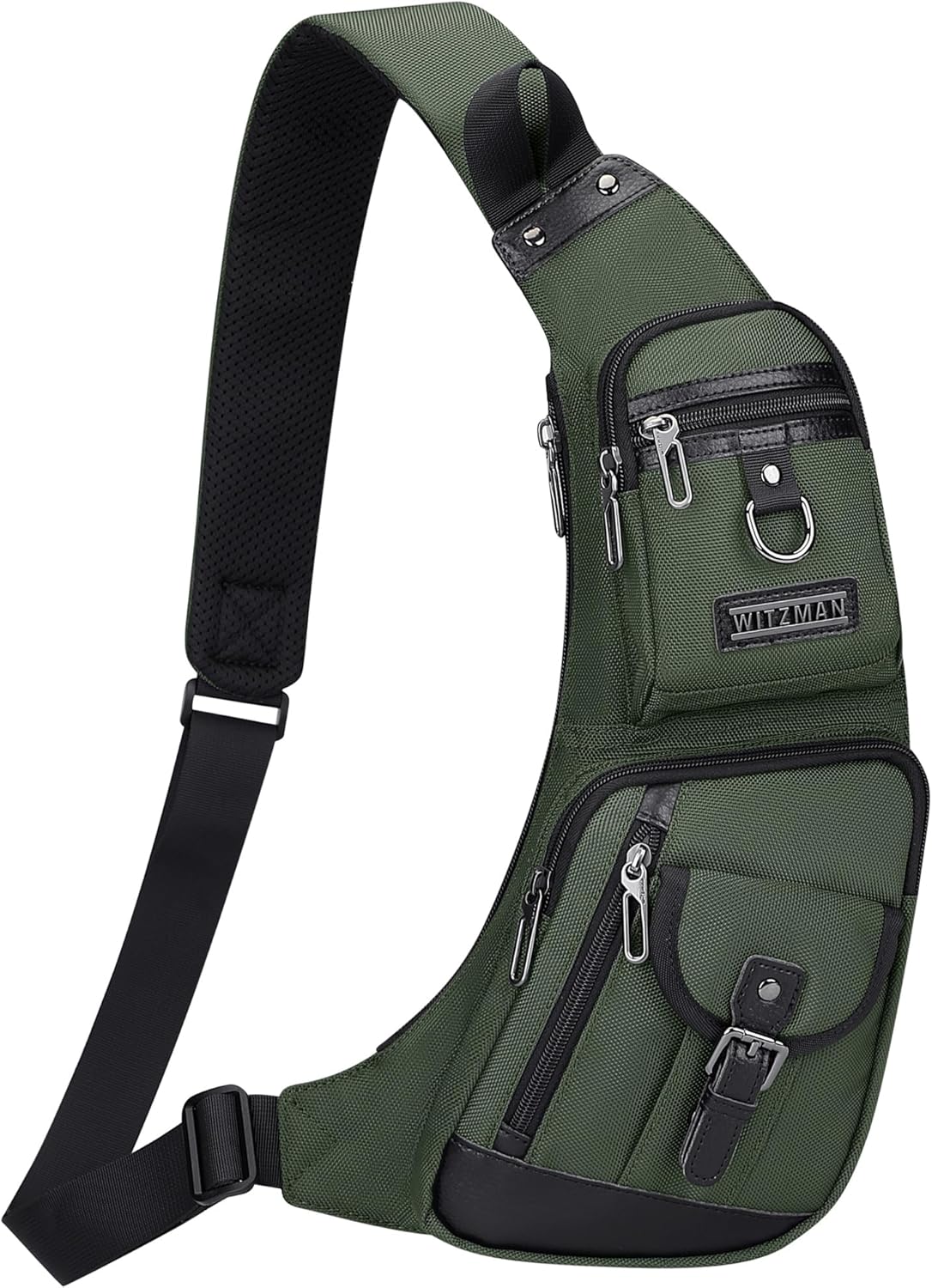 WITZMAN Sling Bag for Men Crossbody Bags Travel Slim Chest Bag One Strap Lightweight Casual Daypack
