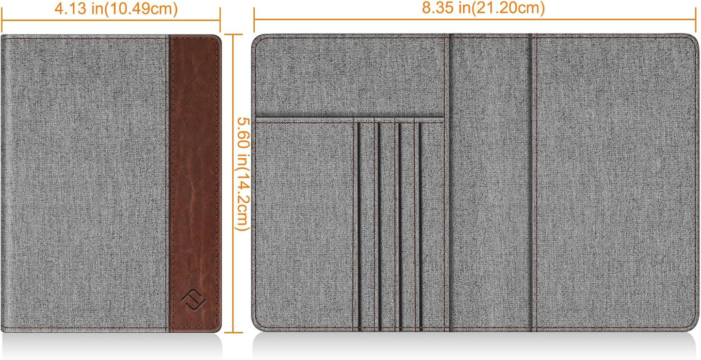 FINTIE Passport Holder, Slim Travel Wallet RFID Blocking Card Case Cover Passport Cover Protector Essentials with Credit Card Slots for Women/Men