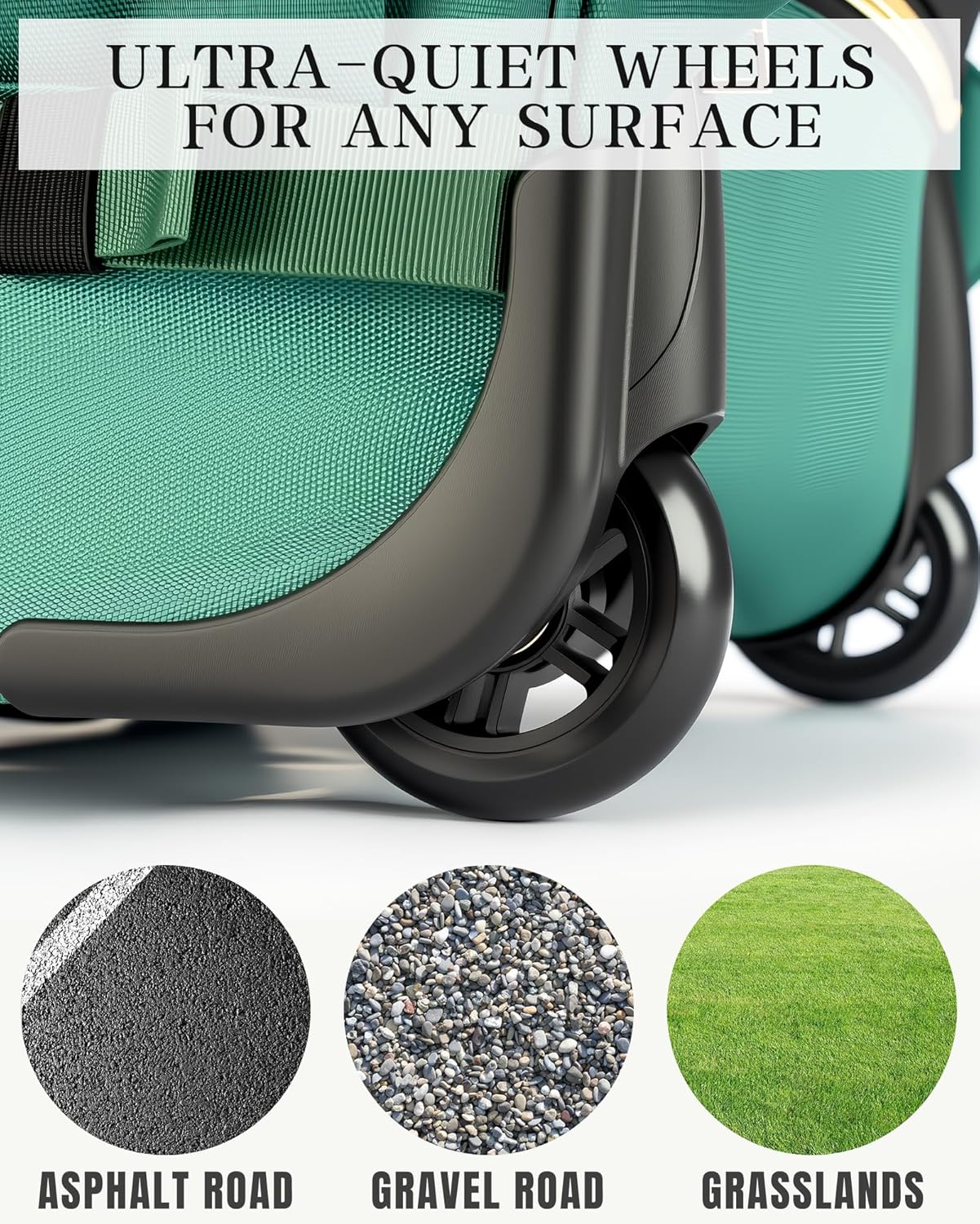 Carry On Backpack with Wheels for Adults, Airline Approved Rolling Backpack for Women, Foldable Bottom Travel Laptop Backpack (Deep Green)