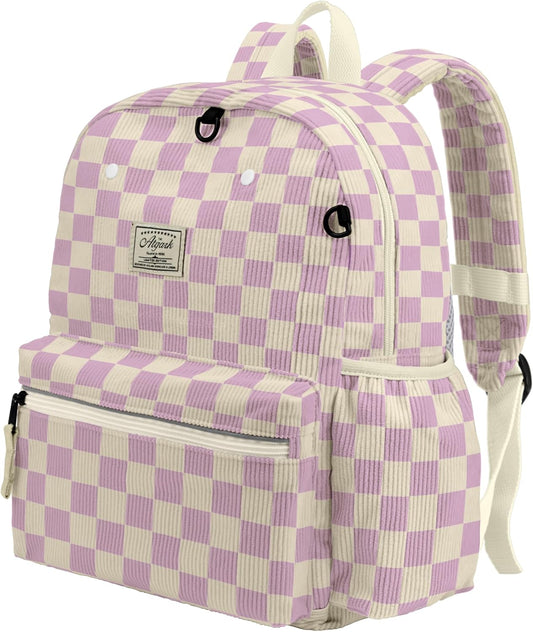 Corduroy Kids Backpack for Girls 6-10: Girls Backpacks for Elementary Kindergarten 15” H Fit Folder