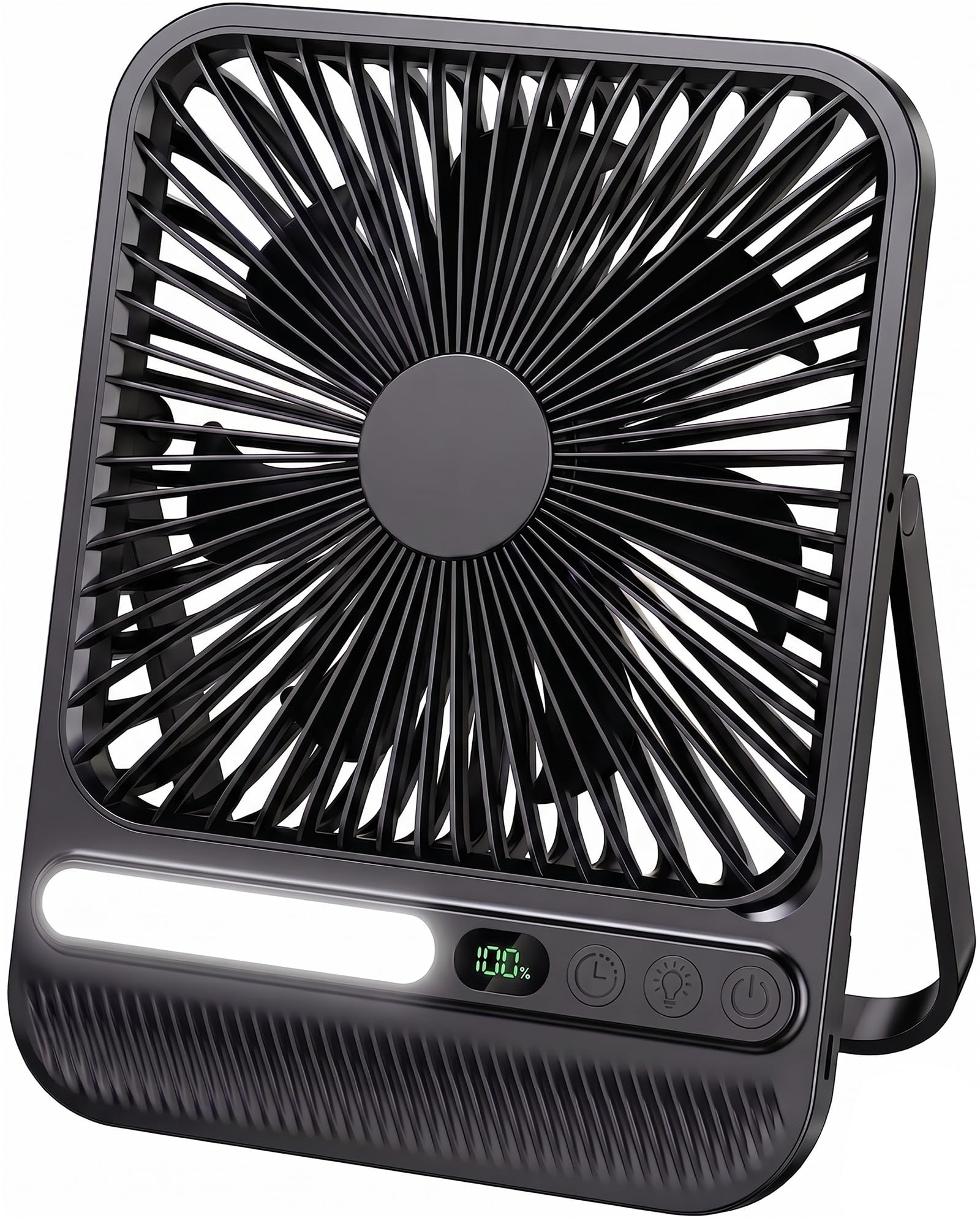BIVBTP 8000mAh Portable Travel Fan,7in 28hrs Ultra-Thin Desk Fan