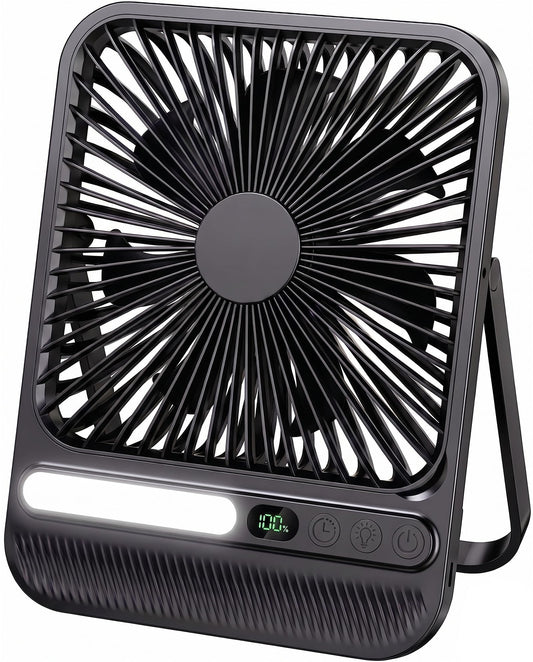 BIVBTP 8000mAh Portable Travel Fan,7in 28hrs Ultra-Thin Desk Fan