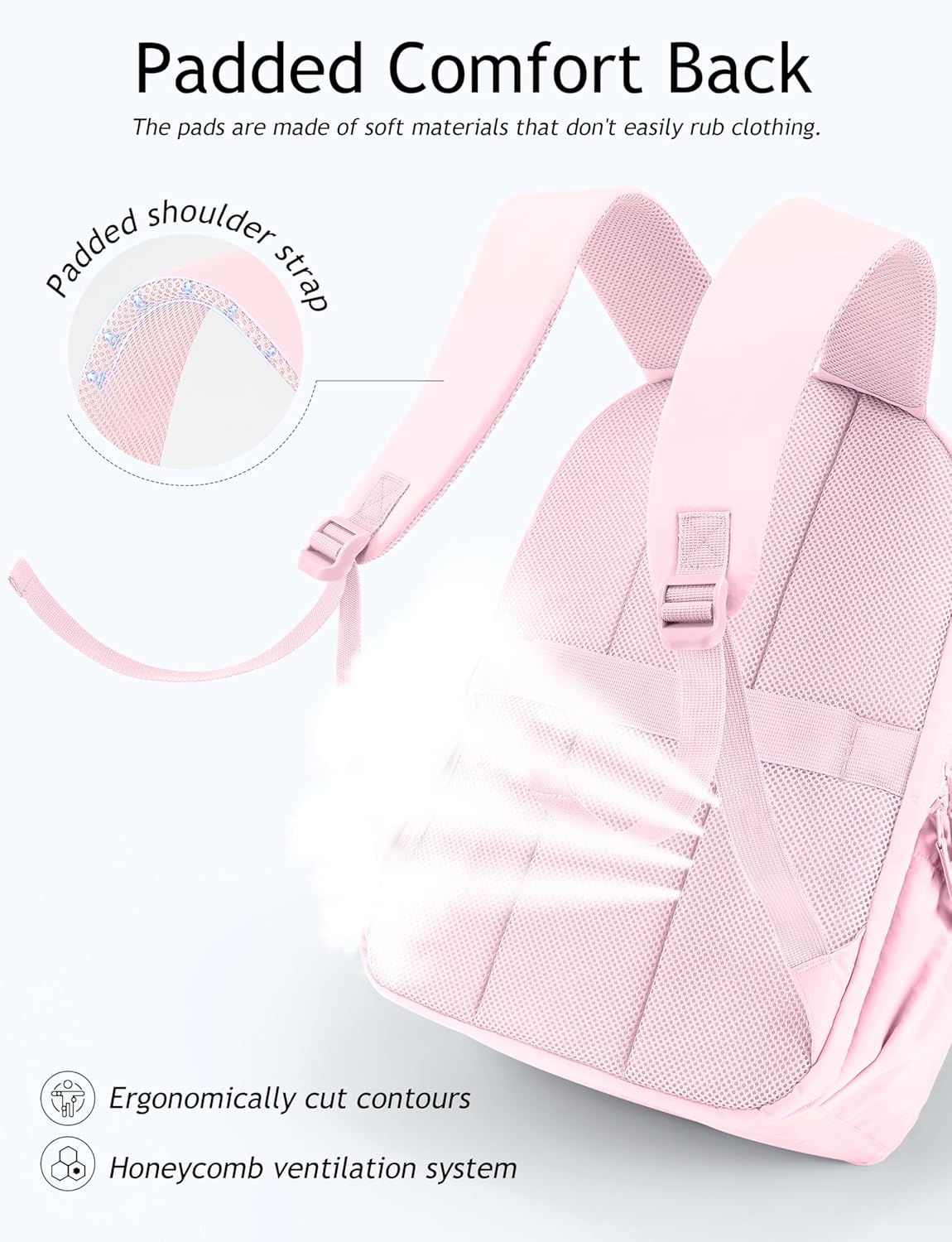 Travel Backpack for Women, 15.6 Inch College Laptop Backpack, Water Resistant Work Backpacks, Cute
