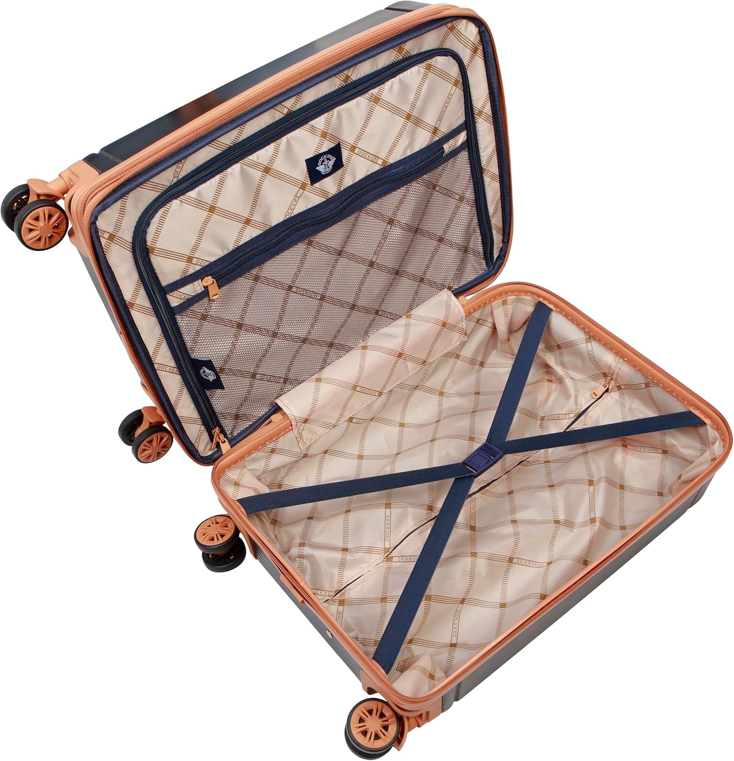 Dockers Hooper Hardside Expandable 8-Wheel Spinner Travel Checked Luggage, Ponderosa Pine, 20-Inch