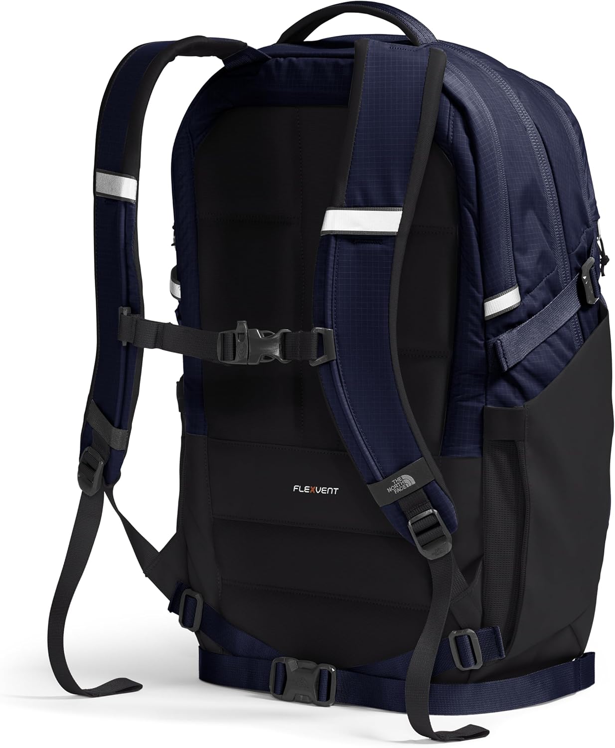 The North Face Router Everyday Laptop Backpack | Daypack with Water Repellent Finish, 17" Laptop Sleeve, Reflective Details, TNF Navy/TNF Black-NPF, One Size