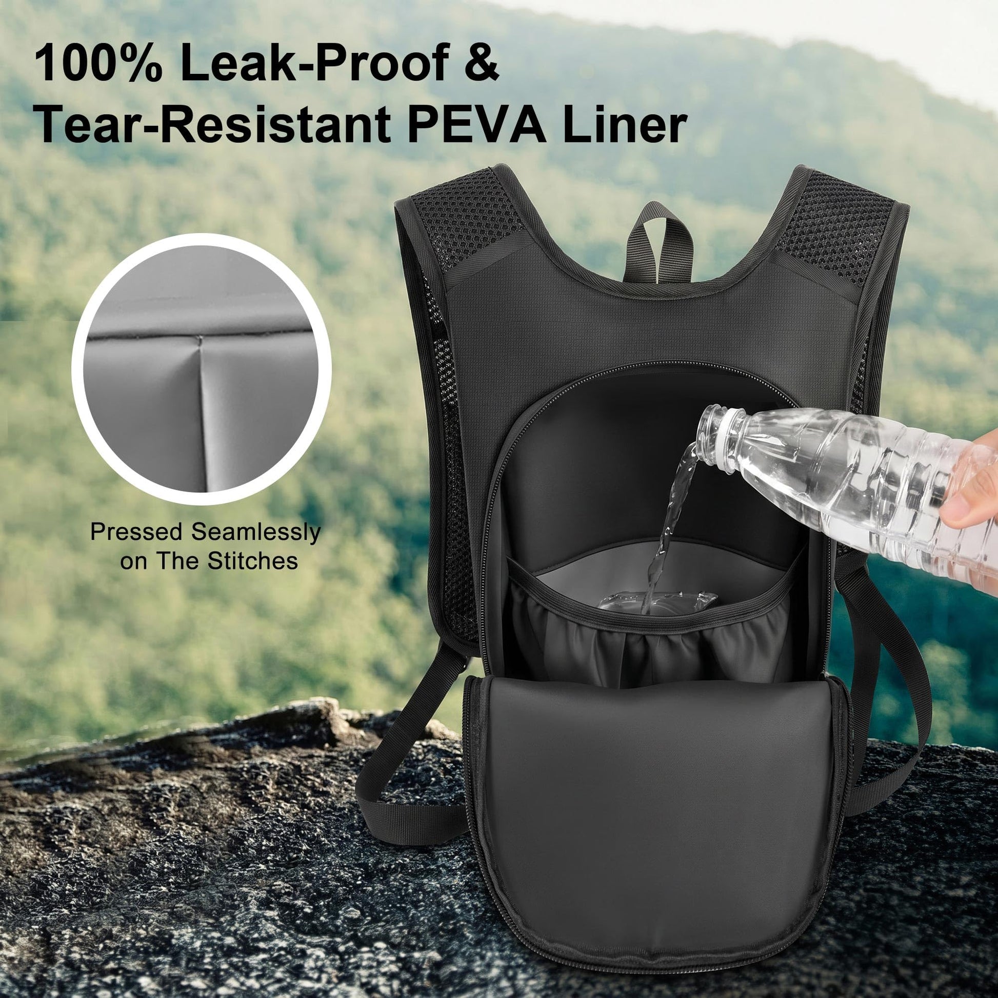 MIYCOO Hiking Backpack with 2L Water Bladder,Hydration Backpack for Running