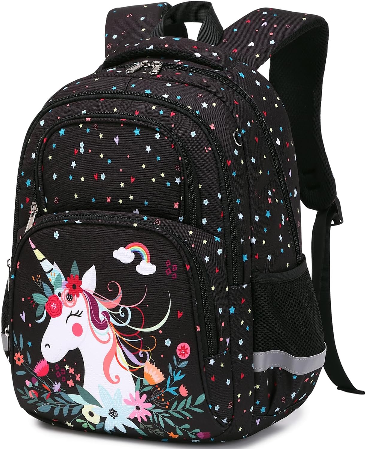 abshoo Cute Unicorn School Backpack For Girls Elementary Kindergarten Kids School Bag (Unicorn Black)