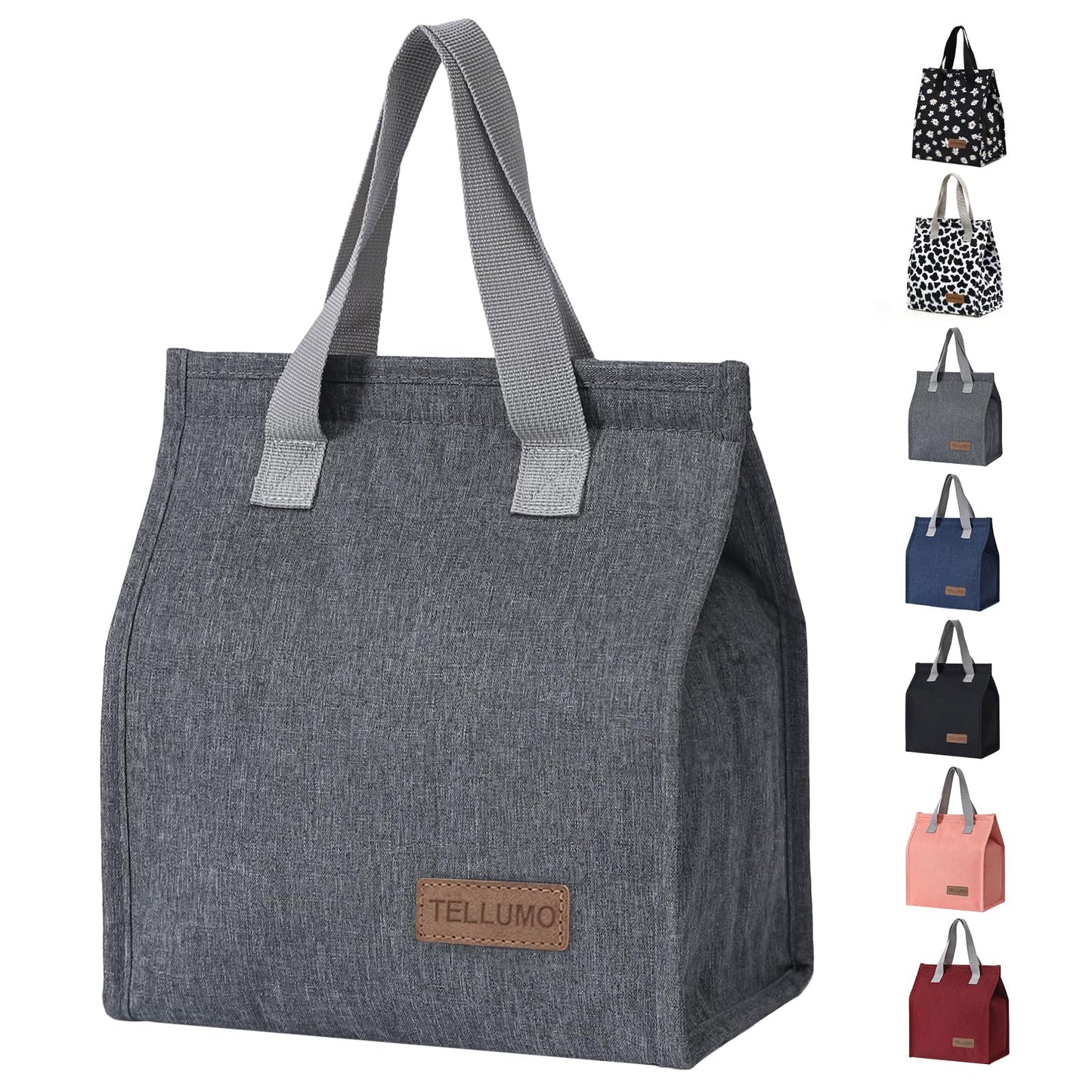 TELLUMO Insulated Lunch Bag for Men Women, Large Reusable Leakproof Lunch Box Container, Small