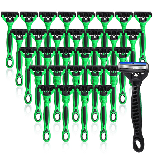 36 Pcs Mens Disposable Razors Bulk 3 Blade Sensitive Head Shaving Razors for Men Travel Hotel Spa Christmas Party Gift