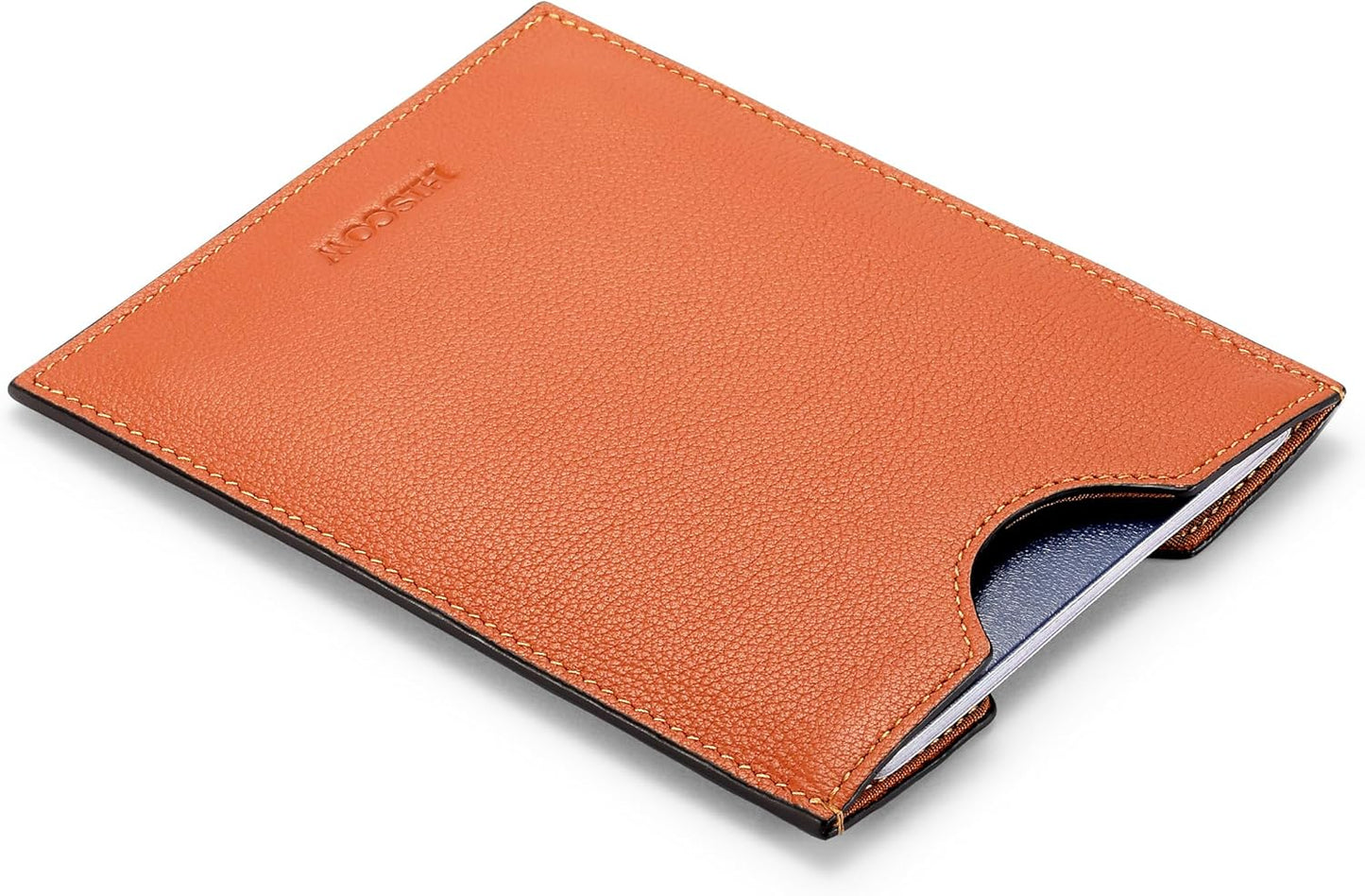 HISCOW Minimalist Passport Sleeve - Italian Calfskin (Tan)