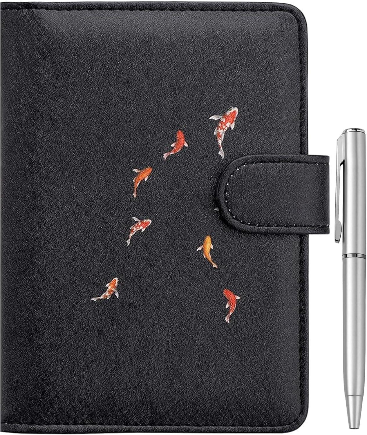 WALNEW Passport Holder for Travel, RFID Passport Cover Wallet for Women Men, PU Leather Passport Book Card Holder Case with Pen, Travelling Essentials for Flying