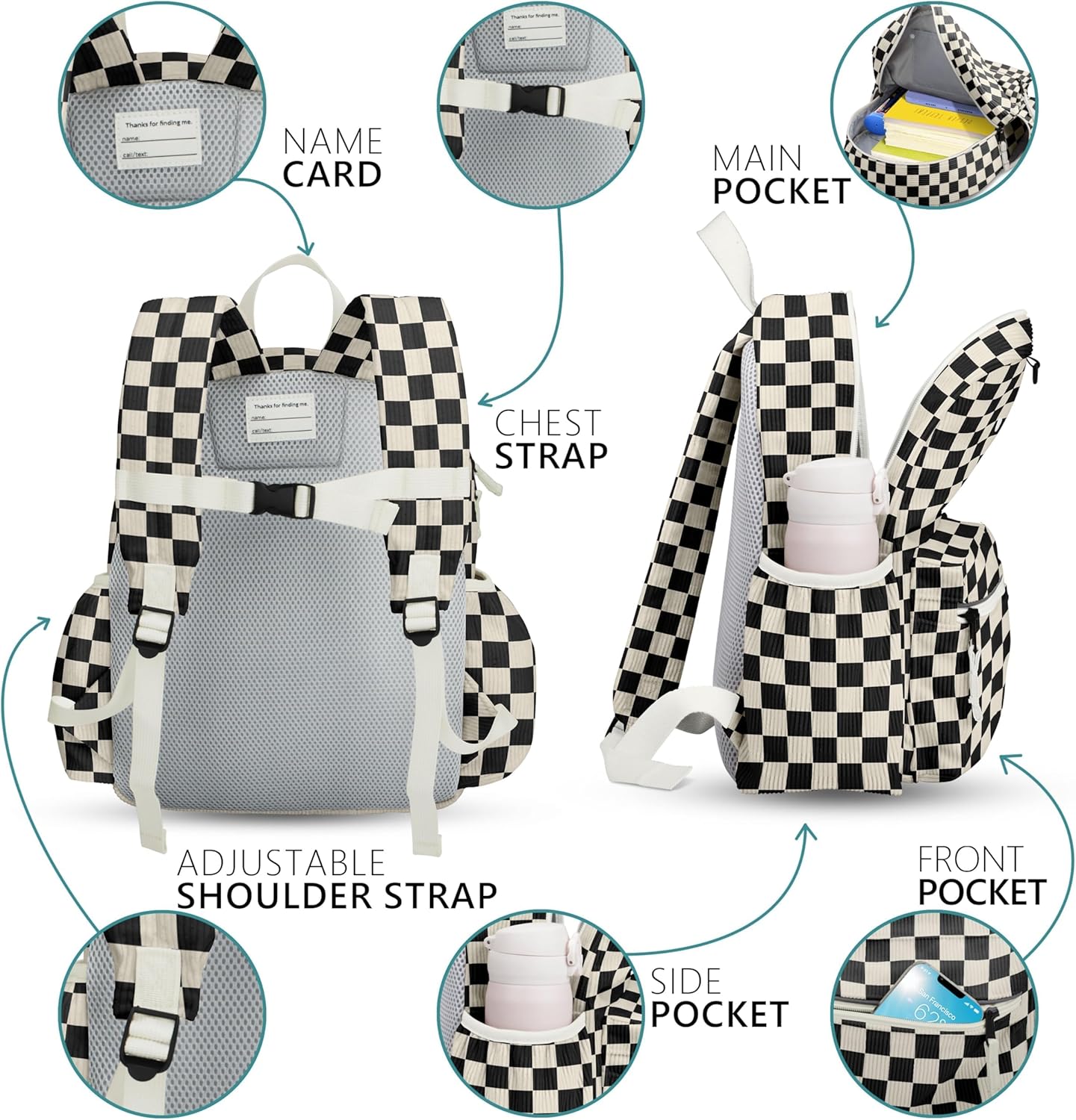Corduroy Kids Backpack for Boys 6-10: Boys Girls Backpacks for Elementary Kindergarten 15” H Fit Folder