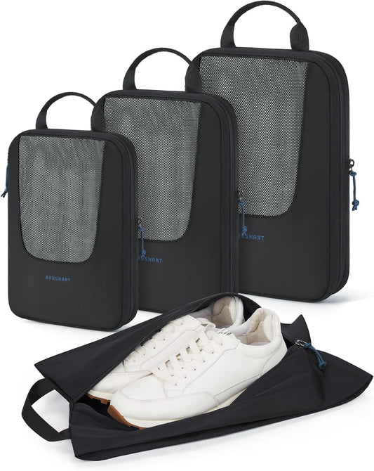 BAGSMART Compression Packing Cubes for Travel, 6 Set/5 Set/4 Set, Compression Suitcase Organizer Bags Set for Suitcases Travel Essentials, Lightweight Packing Organizers