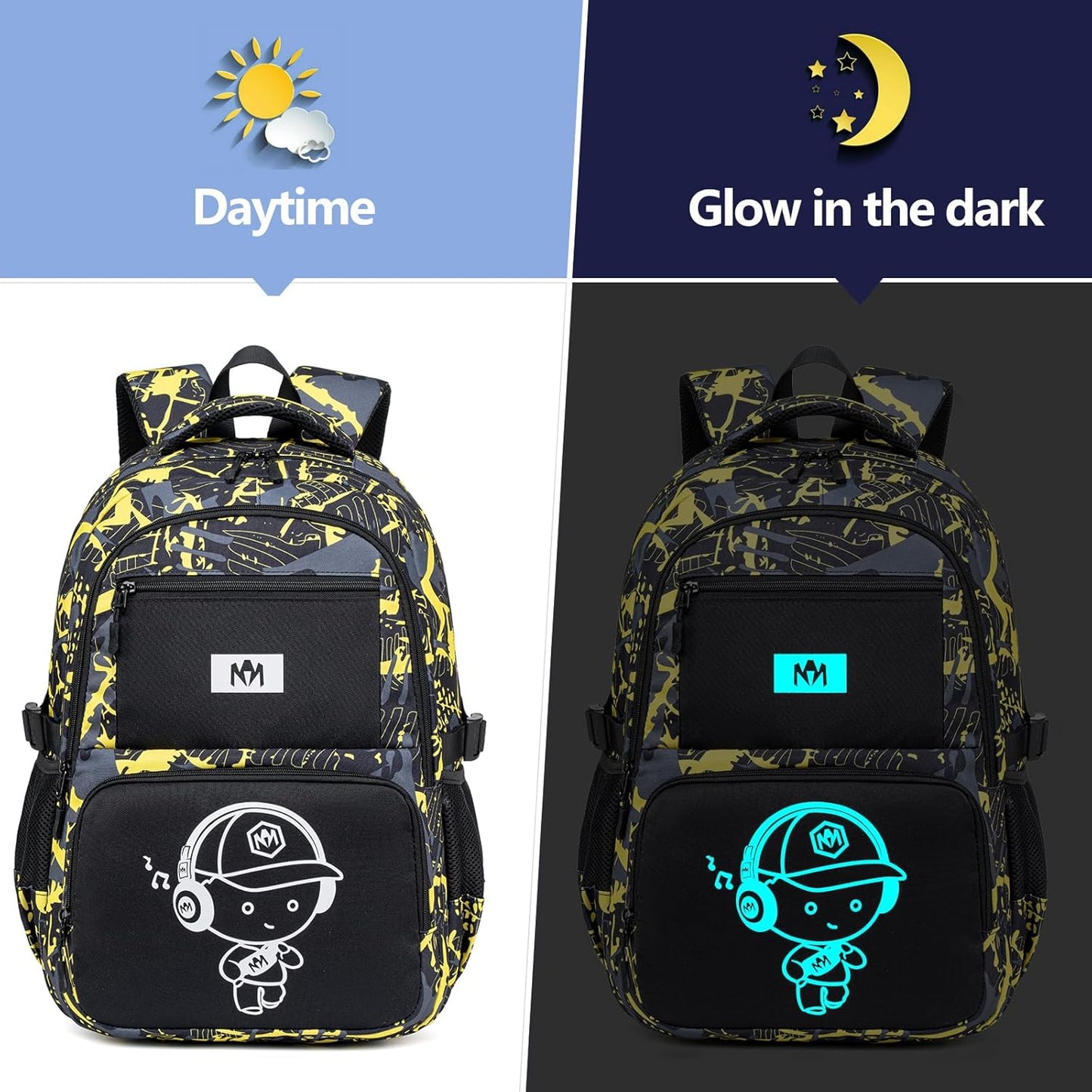 Bluboon Kids Backpack Boys Camo Bookbag Teens Elementary School Bag Daypack Travel Back Pack Middle school