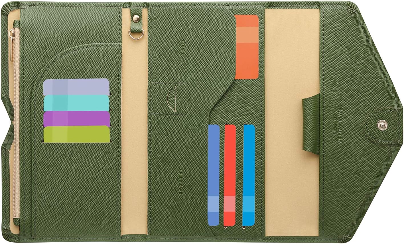 ZOPPEN Mulit-purpose Rfid Blocking Passport Holder Travel Wallet (Ver.4) Passport and Vaccine Card Holder ComboTri-fold Document Organizer Travel Essentials