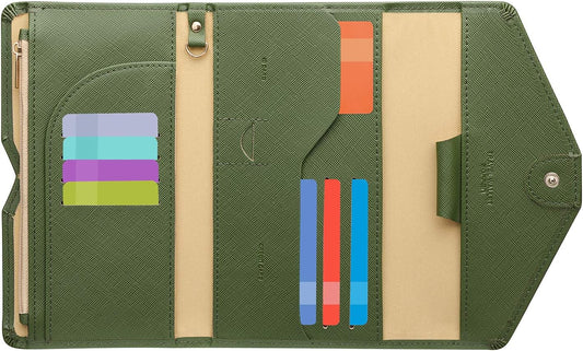 ZOPPEN Mulit-purpose Rfid Blocking Passport Holder Travel Wallet (Ver.4) Passport and Vaccine Card Holder ComboTri-fold Document Organizer Travel Essentials