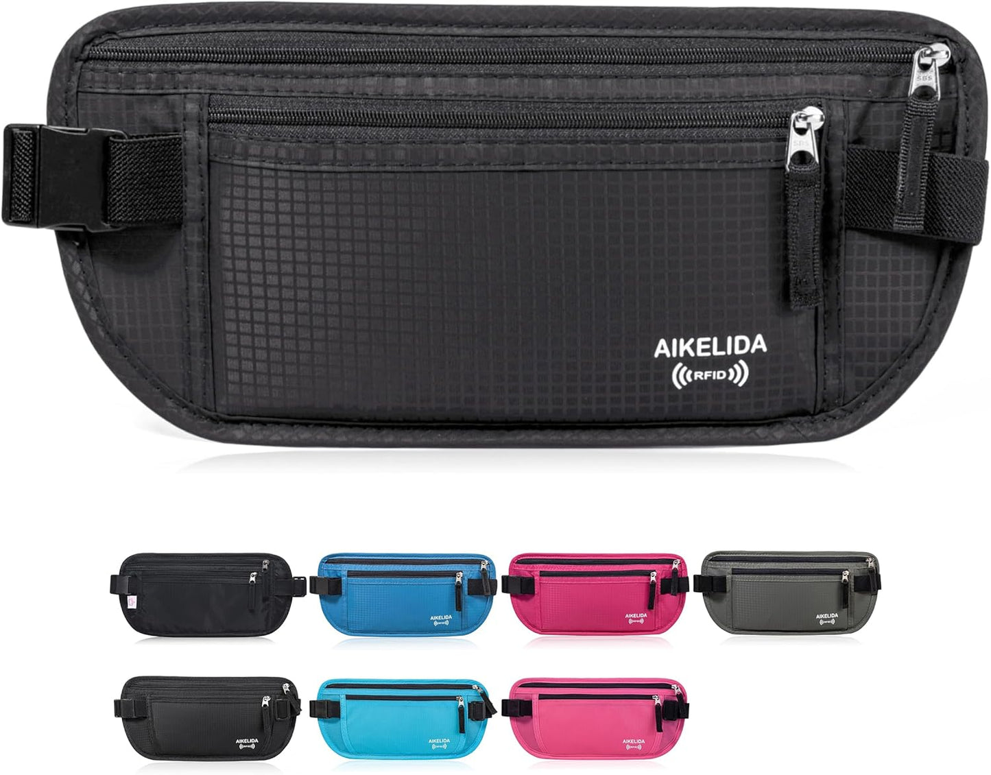 RFID Blocking Passport Holder - Money Belt & Travel Wallet, Travel Belt Bag Fanny Pack for Women Men