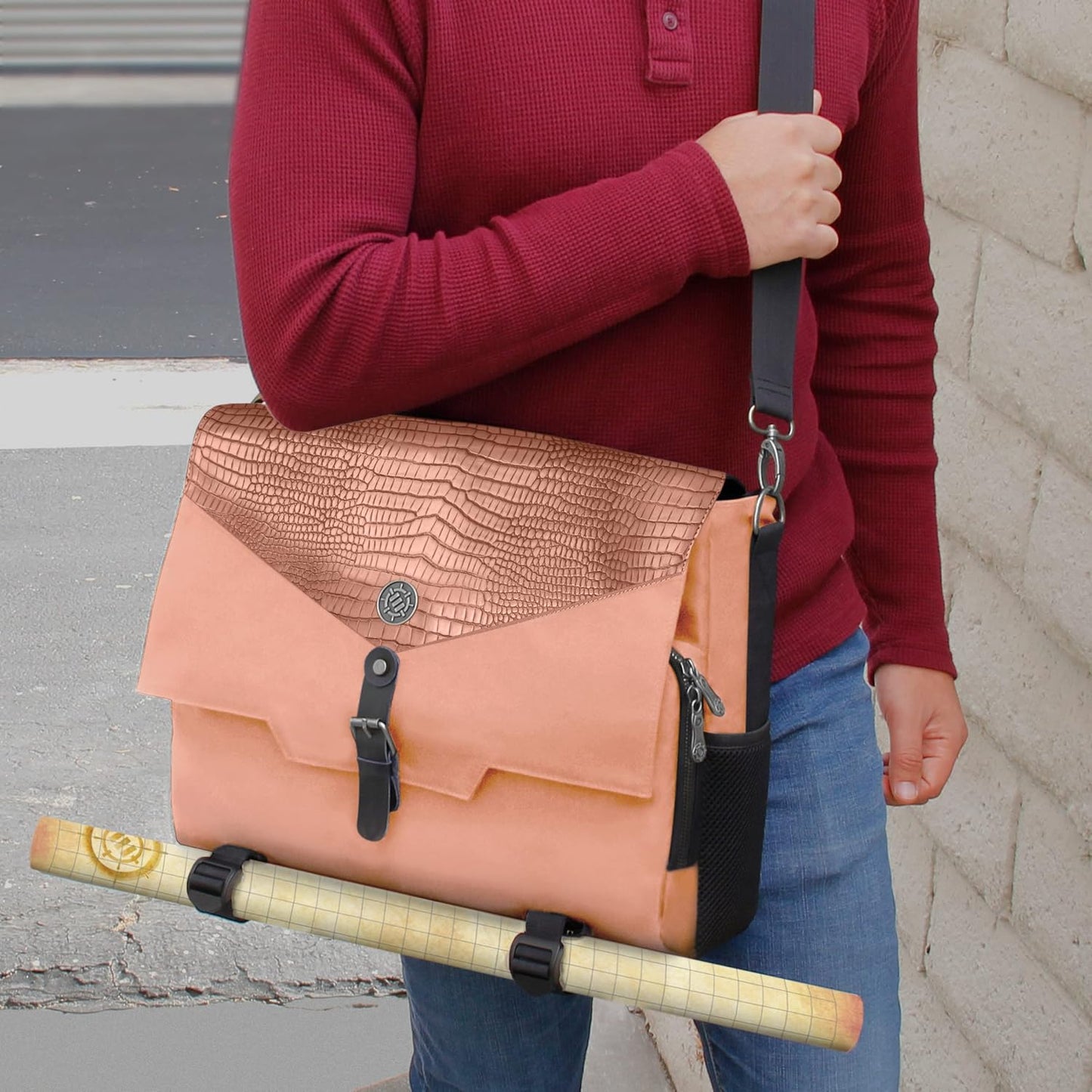 ENHANCE Collector's Edition RPG Player's Essentials DND Bag - Dragon Hide Exterior Messenger Bag