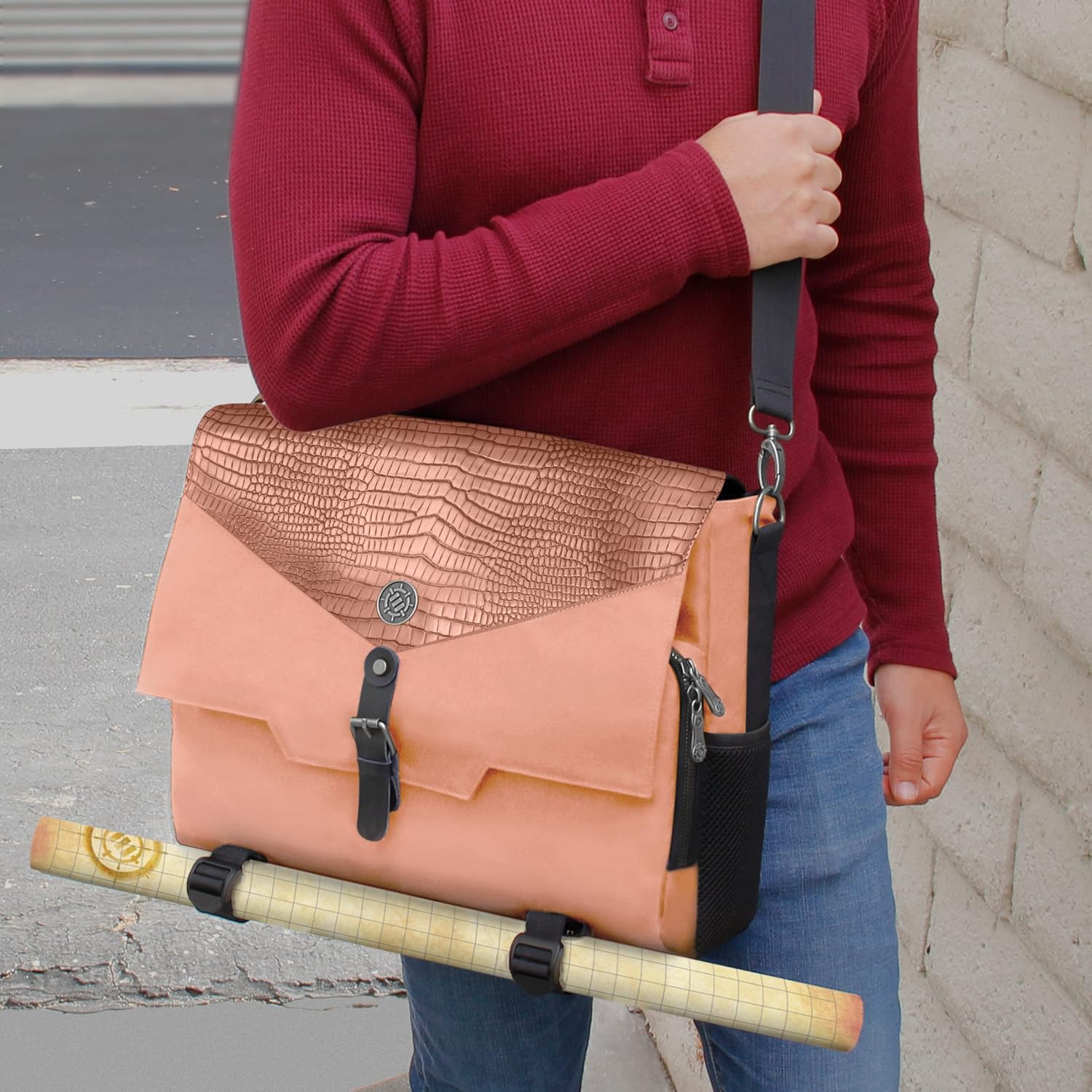 ENHANCE Collector's Edition RPG Player's Essentials DND Bag - Dragon Hide Exterior Messenger Bag